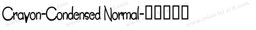 Crayon-Condensed Normal字体转换